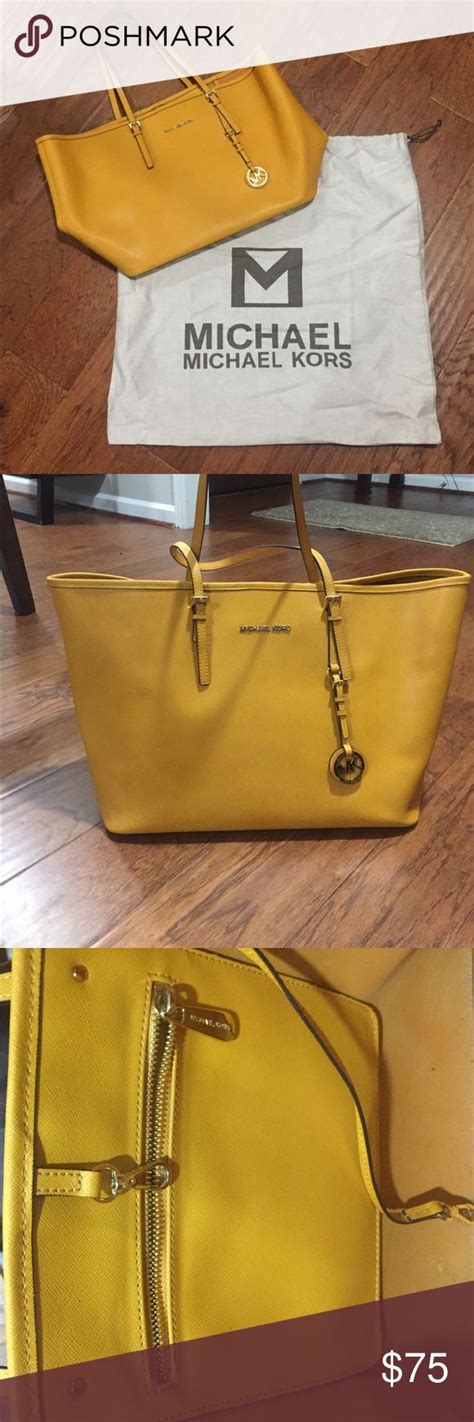 yellow michael kors bag ebay